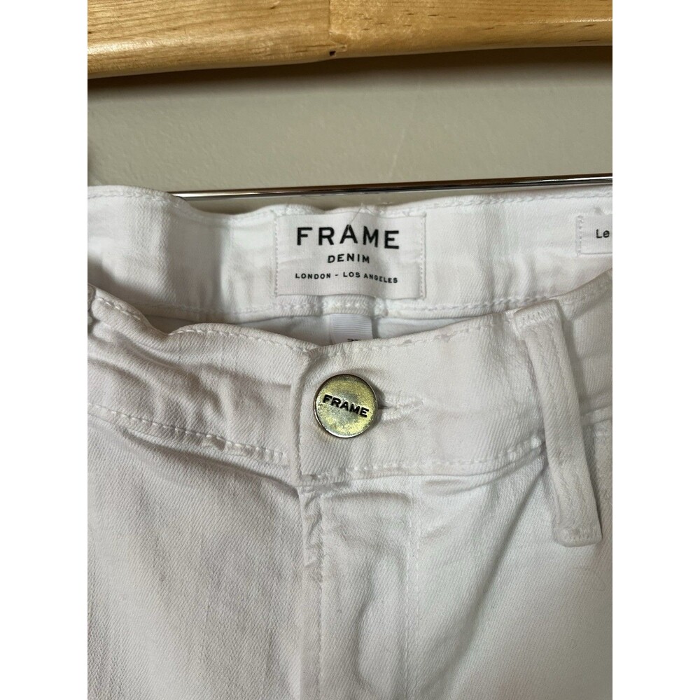 Frame White Stretch Mid Rise Skinny Jeans, Size 27, Le Skinny de‎ Jeanne - Picture 3 of 7